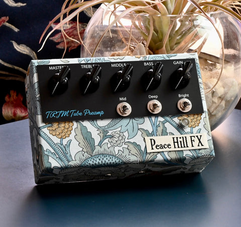 TRJM Tube Preamp / William Morris Green Textile